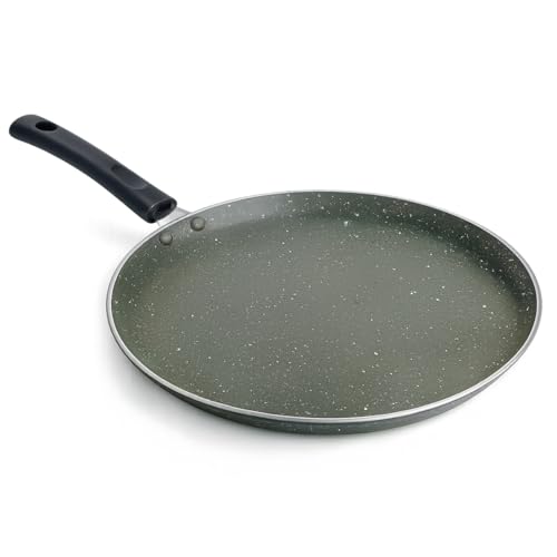 Image of Wonderchef Valencia Non-Stick 28 Cm Dosa Tawa | Cool Touch Bakelite Handle | Pure Grade Aluminium| PFOA Free| 1 Year Warranty | Olive