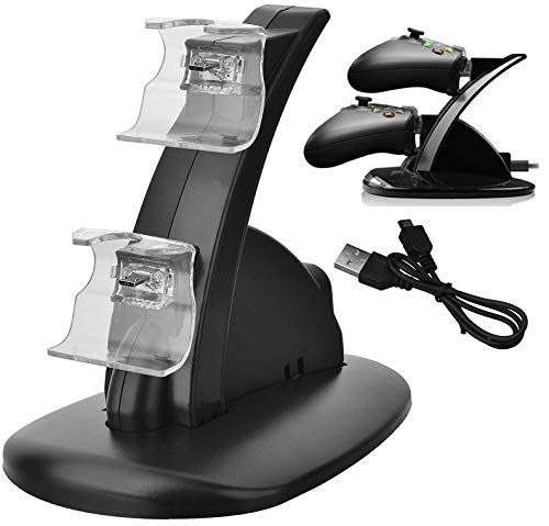 Carregador Duplo P/ 2 Controle Xbox One Base Suporte Preto