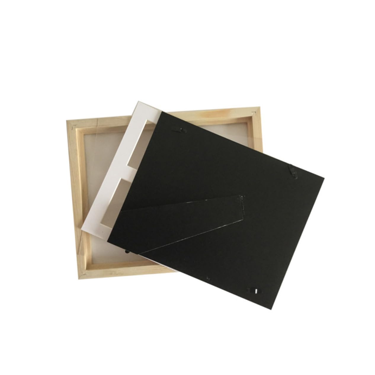 Toddmomy Unique Baby Shower Decor Wooden Handprint Footprint Frame Baby Photo Frame Kit Strong Ink Absorbency