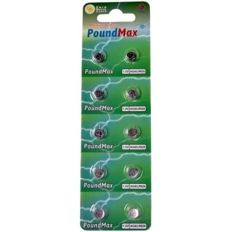 PoundMax AG4 LR626 Batteries 1.5v Alkaline Button Cell Battery - 10 Count Cover