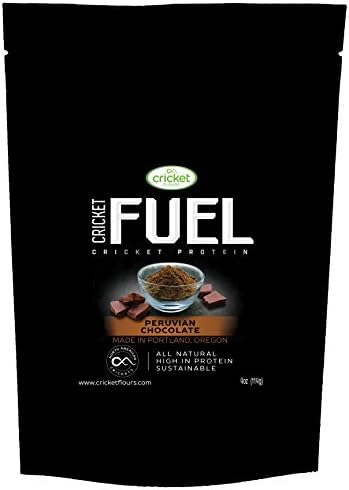 Cricket Protein Powder: Peruvian Chocolate 1/4lb from Cricket Flours (North American Crickets & Made by Our Team in Portland, Oregon) Made from Roasted Crickets
