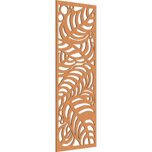 Image of 33 3 /8 inchW x 84 3 /8 inchH x 3 /8 inchT Mills Decorative Fretwork Wood Wall Panels, Cherry