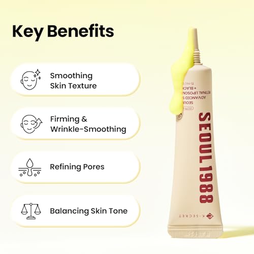 Image of K-SECRET SEOUL 1988 Retinal Advanced Shot - Formulated with 22,275 Spicules and Advanced Retinal Liposome 12% | Fine Lines and Skin Texture Care Serum | Korean Skincare, 15ml / 0.51 fl oz