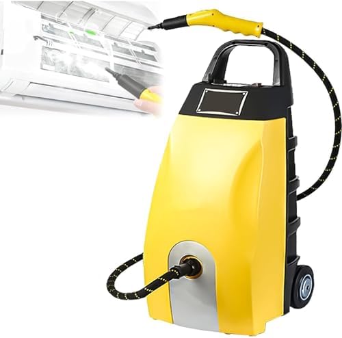 3000W Commercial Steam Cleaner - 3.5L Tank, 230°F High Temp, 6 Brush Heads for Kitchen, Bathroom, Upholstery, Grout, Tile & Car Detailing - Heavy Duty Blue Steam Machine