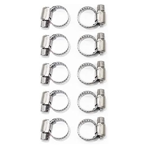 YongXuan Adjustable Stainless Steel Worm Gear Hose Clamps (6-12mm) Cover