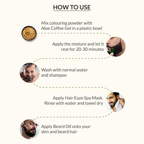 Image of INDUS VALLEY Natural Damage Free Beard Hair Color,Dark Brown - 78ml + 8g