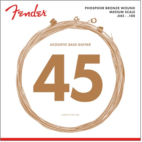 Fender 7060 Akustikbass-Saiten, Phosphorbronze, .45-.100 Stärke, (4)