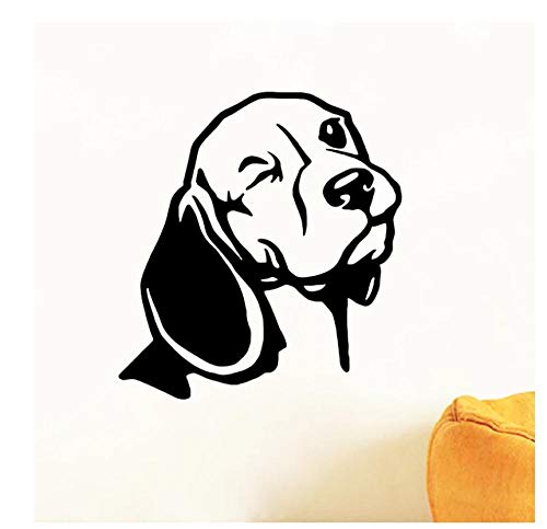 Pegatinas Coche Graciosas 16X15 Cm Beagle Etiqueta De La Pared Para La Decoración Del Ordenador Portátil Del Coche Vinilo Adhesivo Cabeza De Perro Beagle Arte De La Pared Mural Decoración De La Cover