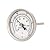 Measureman Fully Stainless Steel Pot, Kettle, Brewing Bimetal Thermometer, 3" Dial, 4" Stem, 0-250 deg F/-20-120 deg C, +/-1% Accuracy, Adjustable, 1/2" NPT Back Mount