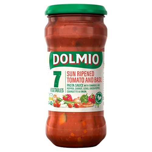 Dolmio Tomaten- und Basilikum-Nudelsoße mit Sonnenreifen, 350 g Cover