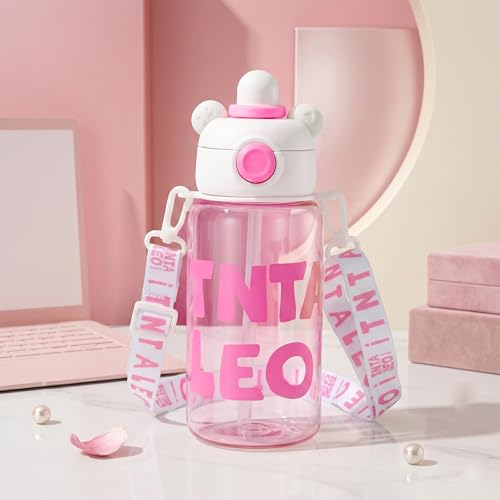 Image of Veejet Joyland Kids Water Bottle - Sipper Water Bottle for Kids - Water Bottle for School - Water bottle for Girls and Boys, BPA-Free, Spill-Proof, Perfect for School and Play - 620 ML (White)