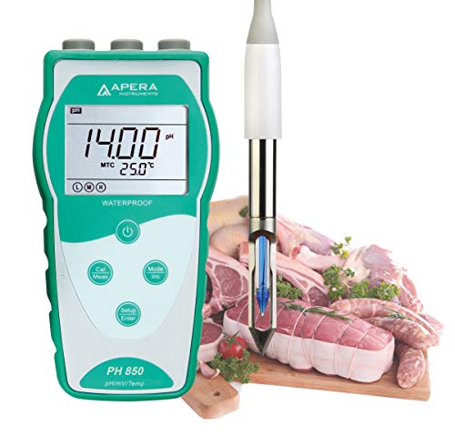 Apera Instruments Value Series PH850-MT Portable pH Meter Kit for Meat