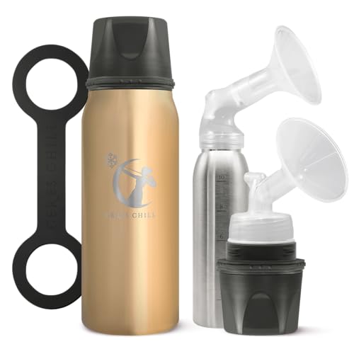 Image of CERES CHILL OG Breastmilk Chiller & Warmer – 12–34oz Portable Breast Milk Cooler, Storage & Baby Bottle for Travel, Work or On-The-Go – Pump Compatible Container – You’re So Golden