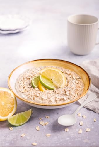 RUF Porridge Lemon Cheesecake, Instant Haferbrei mit kandierten Zitronenschalenstückchen, erfrischende Trendsorte für den Sommer, 1 x 65g Beutel