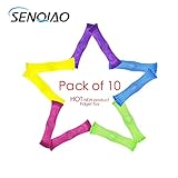 SENQIAO (Pack of 10 ) Fidget Toy BPA-FREE Anti-Stress Improve Concentration and Increase Focus Soothing Marble Fidgets for Children and Adults