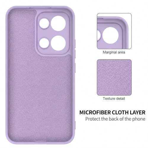 Image of Back Cover for Oppo Reno13 5G | Full Camera Protection | Premium Liquid Silicon Case | Flexible Bumper Case for Oppo Reno13 5G (Purple)