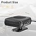 200W Portable Car Heater, 12 Volt Heater for Car, Auto Car Heaters, Car Windshield Defogger Defroster,2 in 1 Fast Heating & Cooling, Auto Ceramic Heater Fan 360 Degree Rotary Defroster Defogger