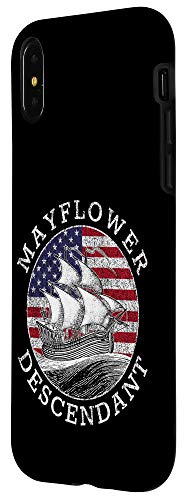 Iphone X/Xs Mayflower Descendant Usa Flag Distressed Case #TOP1
