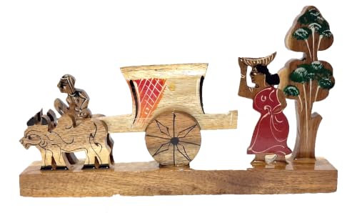 Durga Puja: Traditional vs Contemporary Decor 48 Wooden Handcrafted Home Decor Tabletop Living Room Decorative Art...