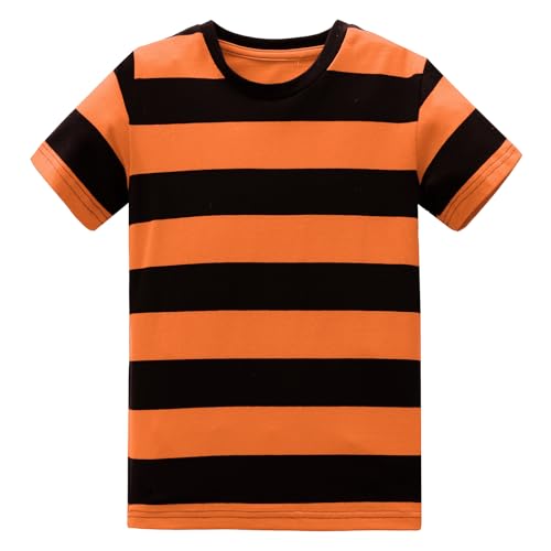 Image of Boys Rainbow Striped Shirt Cotton Long Sleeve T-Shirts