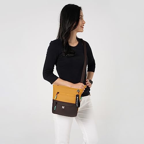 Image of Sherpani Sadie, Nylon Crossbody Bag, Lightweight Shoulder Bag, Travel Cross Body Purse, Crossbody Bags for Women, RFID Protection WITHOUT Coin Purse (Sundial)