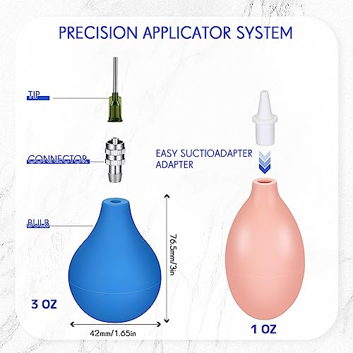 Dandat 102 Pcs Pottery Tools Supplies Ceramic Precision Applicator, Precision Tips Applicator for Ceramic Bottles Glaze 3 Ounce Clay Tools Set, Slip Trailing Pottery Glaze Squeeze Bottle