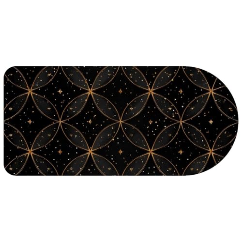Tapis de souris de jeu pour bureau aux formes géométriques dorées luxe