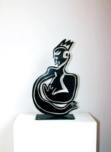 Plastique -skulptur art moderne en métal pour sublimer un salon contemporain