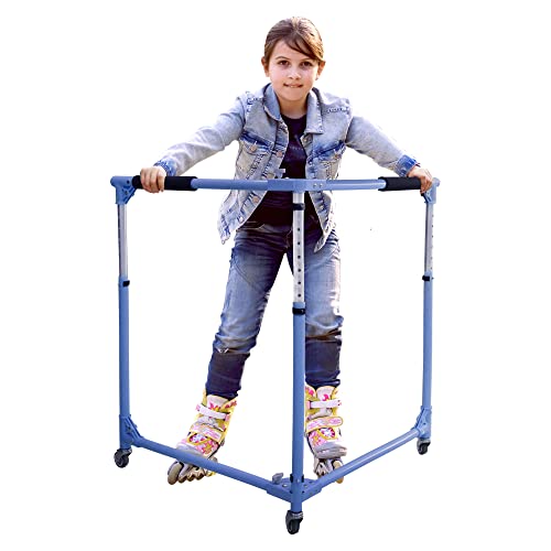 GanFindX Folding Skater Aid for Kids Roller Skating, Adjustable Height Roller Skate Trainer for Kids Toddler Training Walker (Denim Blue) by GanFindX - Used condition - CA$78.29