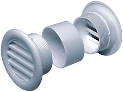 White Bathroom Door Mini Circle Air Vent Grille 40mm / 1.57" Two Sided Round Ventilation Ducting Cover Furniture Soffit Grid T71