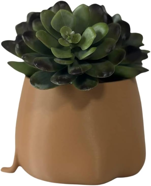 Happy Face Planter – Kawaii-Inspired Sitting Flower Pot with Smiling Expression – Cute 3D Printed Decorative Plant Holder for Indoor Plants or Desk Decor – Made in USA