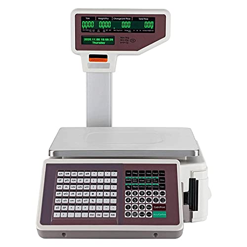 Báscula Digital con Impresora de Etiquetas y Recibos 15kg