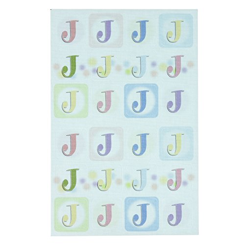 ゆにねーむ 洗濯 タグ に貼る シール イニシャルJ 24ピース×1シート UN-225