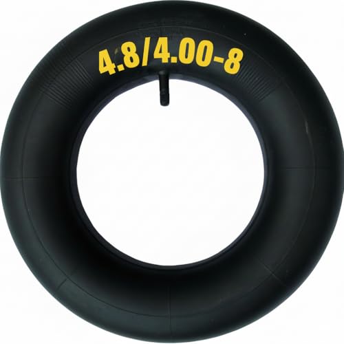 Heavy Duty 4.80/4.00-8 Inner Tube with TR13 Straight Valve for Wheelbarrow, Garden Trolley & Sack Barrow Tyres - Butyl Rubber, 16 Size, 8 Rim