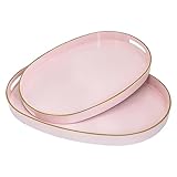 MAONAME Bandejas de servir rosas con asas, sala de estar