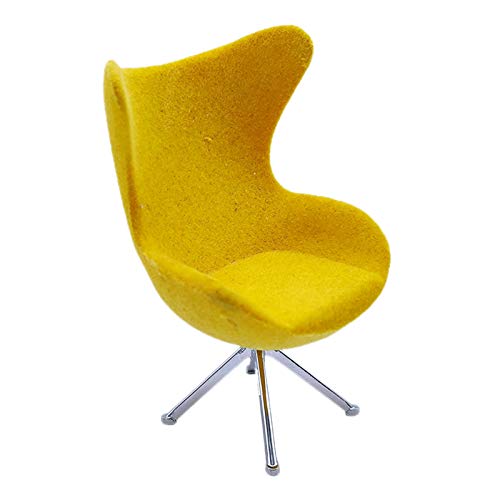 Simhoa 1:12 Dollhouse Miniature High Back Modern Furniture Model Yellow #TOP3