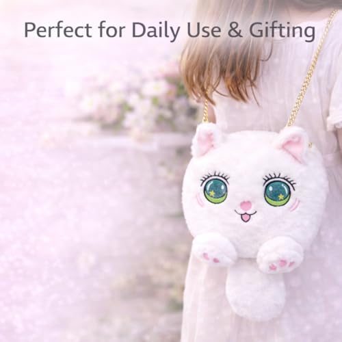 Image of Cute Tiger Plush Sling Bag for Kids | Soft Toy Shoulder Bag with Adjustable Strap | Lightweight Animal Backpack for Boys & Girls | Travel & Gift Bag - Black & White