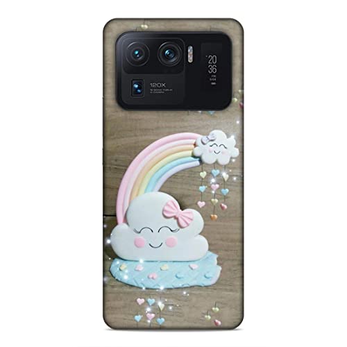 Image of Printed Mobile Back Hard Case Cover for Xiaomi Redmi 11 Ultra | Smiley Cloud, Colourful Heart, Clay Art rainbow-2179