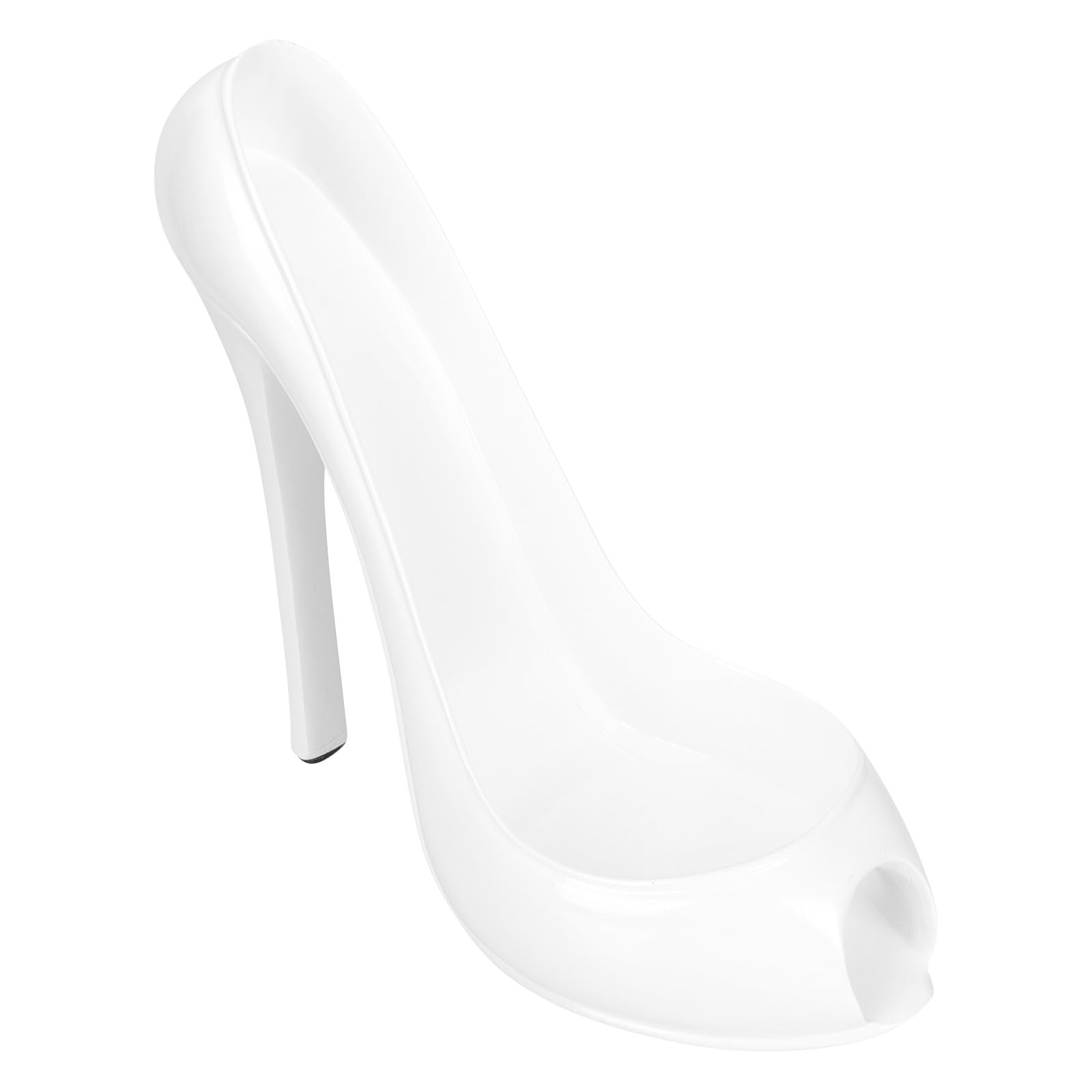 UKCOCO Support Vin en Résine Blanc de Chaussure à Talon Haut, Porte-Bouteille Décoratif pour Salon et Bureau, Étagère Créative pour Rangement de Bouteilles de Vin, Décoration Maison