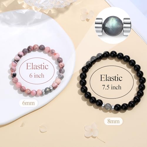 DUQGUHO Mommy and Me Bracelets Mothers Day Gifts for Mom from Daughter Son Matching Mother and Daughter Jewelry Mother Daughter Gift Back to School Bracelet 6/8 mm Mom Birthday Gifts4