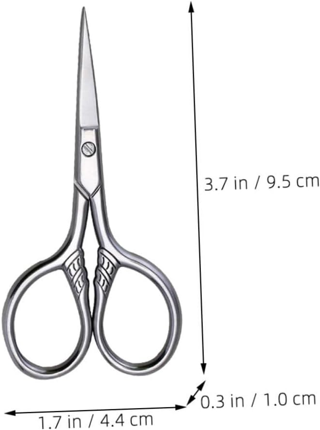 2pcs Stainless Steel Eyebrow Trimming Scissors Sharp Round Tips for Men and Women Durable Grooming Tools for Eyebrow Beard and Nose Hair Trimming