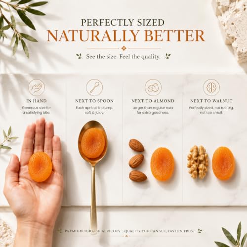Image of Cosmic Blessing Turkish Dried Apricots, Premium Sun-Dried Fruit, Soft, Juicy, Naturally Sweet, Pitted, 100g