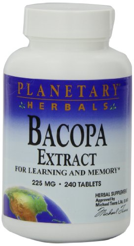 Planetary Herbals Bacopa Extract 225mg, for Learning and Memory,240 Tablets Planetary Herbals Bacopa Extract 225mg, for Learning and Memory,240 Tablets