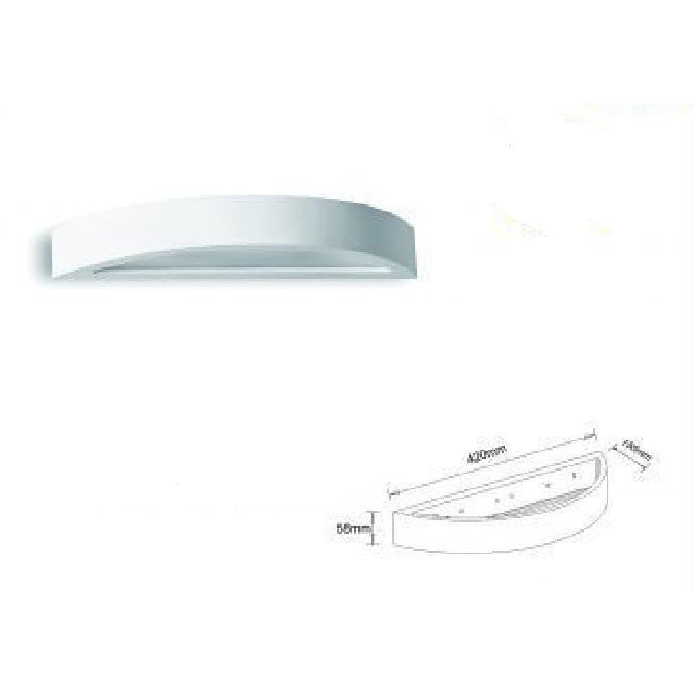 Trade Shop - Applique Muro Moderno in Gesso Mezzaluna Slim 1xr7s Lampada Verniciabile Gs-e62