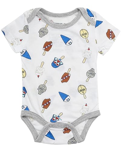 STAR WARS Newborn Baby Boys Infants Snap Suit Rompers 2 Pack3