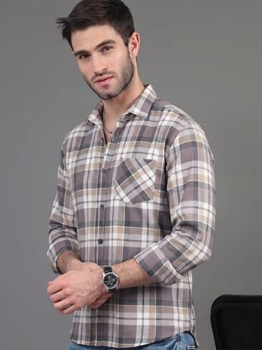 Image of Mens Casual N Formal Single Pocket Check Shirt