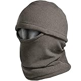 Pristis Winer Ski Mask, Thickened Fleece Lined Thermal Hat, Athletic Warm Face Cover for Men Women, Thick Double Layer Windproof Headwear Motorcycle Mask for Cold Weather Sports, Camel