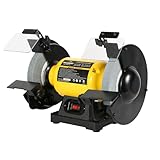 4.8A 3/4HP 8-Inch Bench Grinder, 3600rpm Table Grinder with Two Protective Eye Masks and Two Grinding Wheels Multipurpose Grinders for Metal, Knife, Dental, Amber, Jewelry, Jade