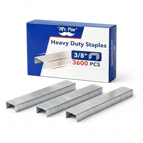 Mr. Pen- Heavy Duty Staples Stapler, 3600 Pc, 60 Sheet Capacity Staple, 3/8 inch Length, Staples Office Supply, Paper Staple, Strip