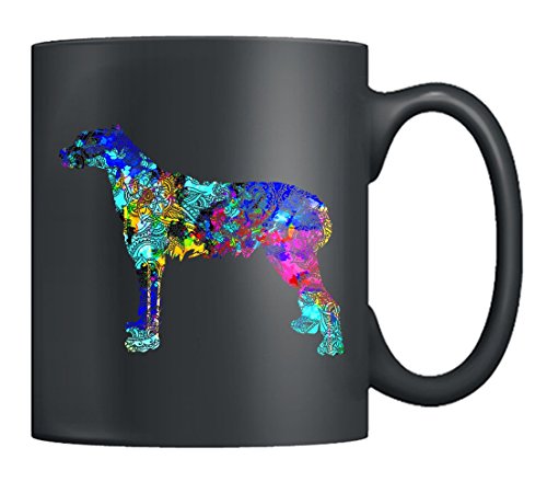 Irish Wolfhound Coffee Mugs - Irish Wolfhound Color Mug Ceramic, Tea Cup Black 11Oz, Best Gifts For Men, Women (Black)
